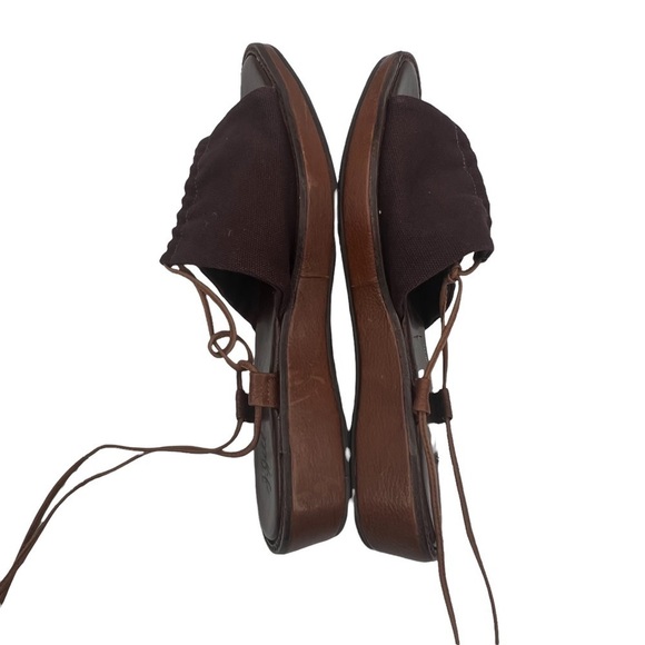 J. Jill Brown Ankle Lace Up Wedge Sandals Size 10 Women's - Picture 7 of 11